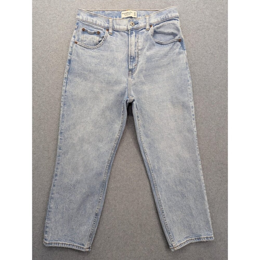 Abercrombie & Fitch The Ankle Straight Jeans Womens 8 Light Wash Ultra High Rise